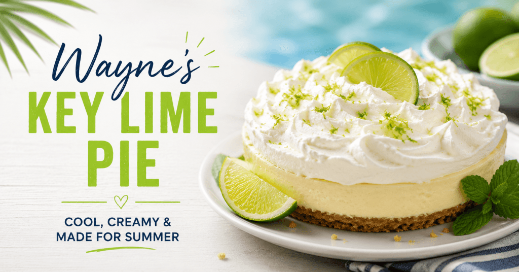 Homemade no-bake key lime pie perfect for summer pool parties in Corpus Christi
